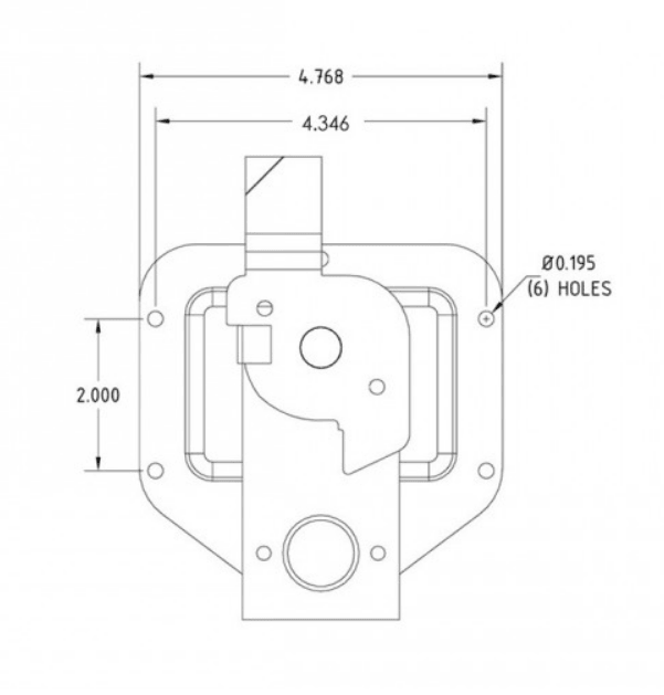 3-point Stainless Steel T-Handle Lock Pocket. (Rivet) – Diamond
