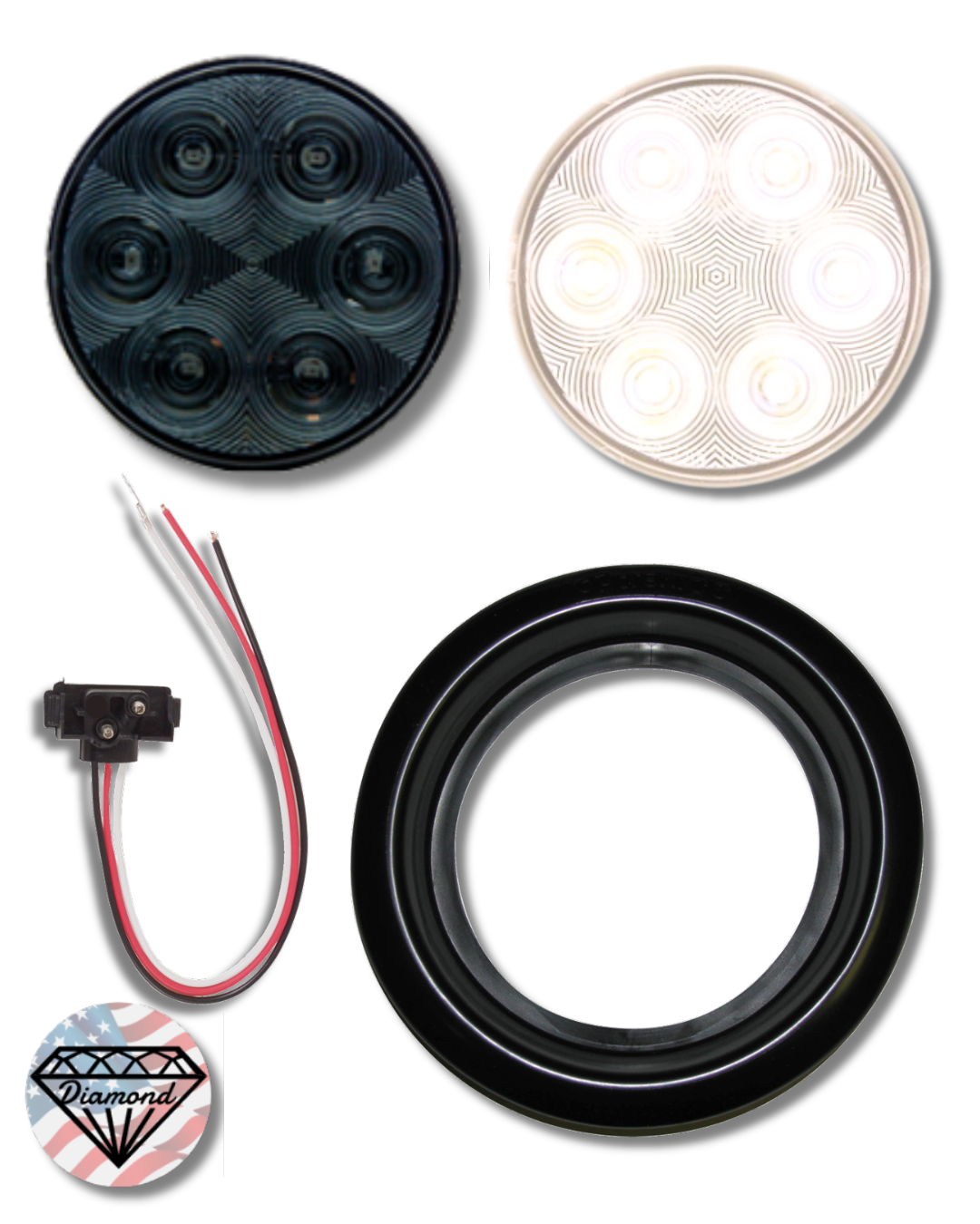 Smoked Service Body LED Back-Up Light (White) KIT