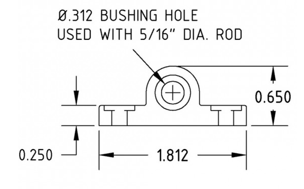 SS Door Hinge Block dimensions
