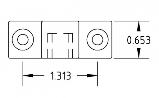 SS Door Hinge Block dimensions