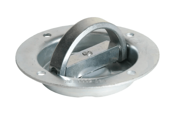 Round Recessed D-Ring Tie-Down, Rotating 360°