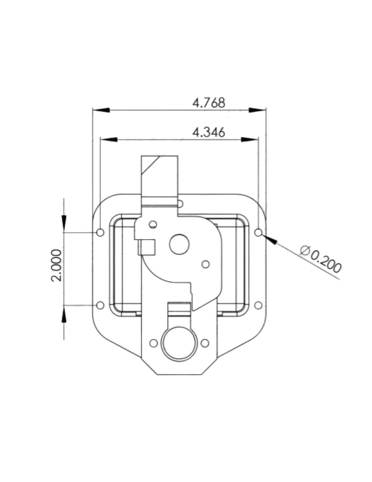 Diamond Truck Body Padlocking T-Handle