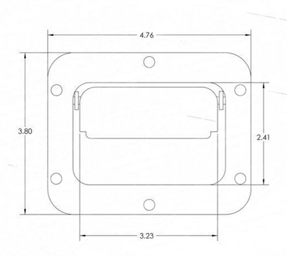 2-point Stainless Steel Paddle Handle Latch.