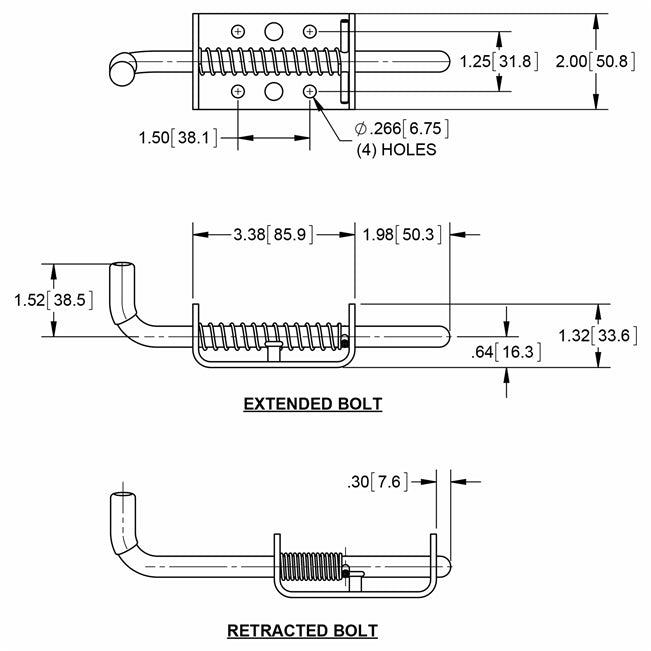 hd bolt latch specs